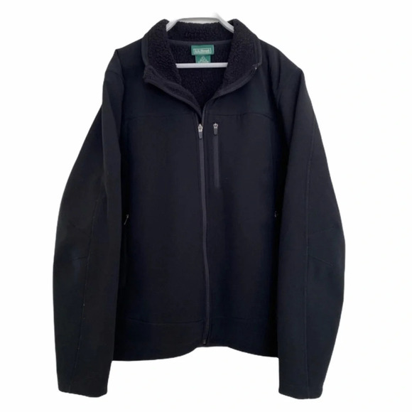 L.L.Bean Pathfinder Soft Shell Polartec Jacket sherpa lined Men’s size L regular - Picture 1 of 12